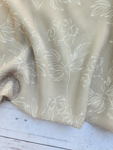 Sunlit Moss Line Drawn Floral {by the half yard}
