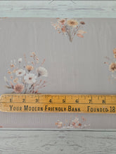 Exclusive Design- Light Tan Medium Meadow Floral Collection Print {by the half yard}