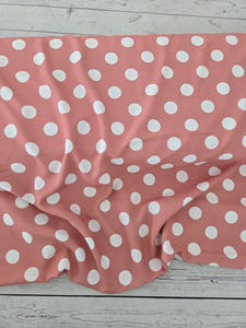 Exclusive Design- Burnt Coral Polka Dots {by the half yard}