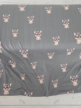 Exclusive Design- Cedar Fox Print Double Brushed Poly (DBP) Knit {by the half yard}