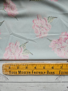 Exclusive Design- Pale Mint Peony Print {by the half yard}