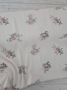 Exclusive Design- Cream Medium Rose Print {by the half yard}