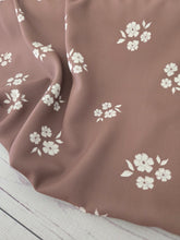 Exclusive Design- Dark Caramel & Cream Floral Print {by the half yard}