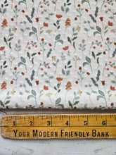 Cream Wildflower Stems Swiss Dot Knit {by the half yard}