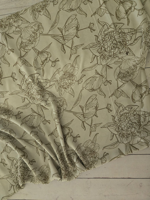 *MISPRINT* Green Haze Floral Print {by the half yard}