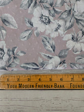 Taupe & Gray Floral Opaque Petite Swiss Dot 100% Polyester {by the half yard}