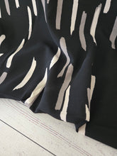 Black Brush Stroke Bubble Crepe {by the half yard}