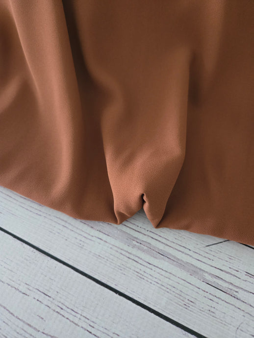 Solid Rust Triple Georgette {by the half yard}
