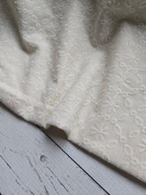 Cream Elegant Embroidered Cotton {by the half yard}