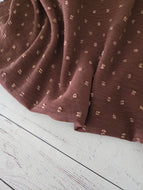 Brown Opaque Swiss Dot 100% Polyester {by the half yard}