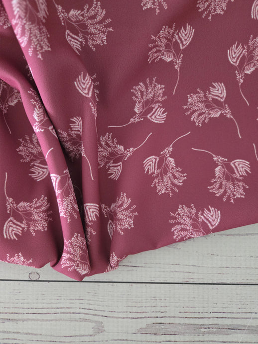 Dull Burgundy Branches {by the half yard}