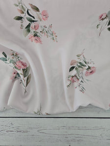 Exclusive Design- Barely Blush & Pink Floral Print {by the half yard}