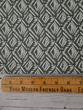 Olive Lines & Dashes Diamond Print {by the half yard}