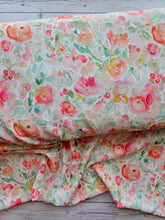 Exclusive Design-  Sherbet Floral Opaque Swiss Dot 100% Polyester {by the half yard}