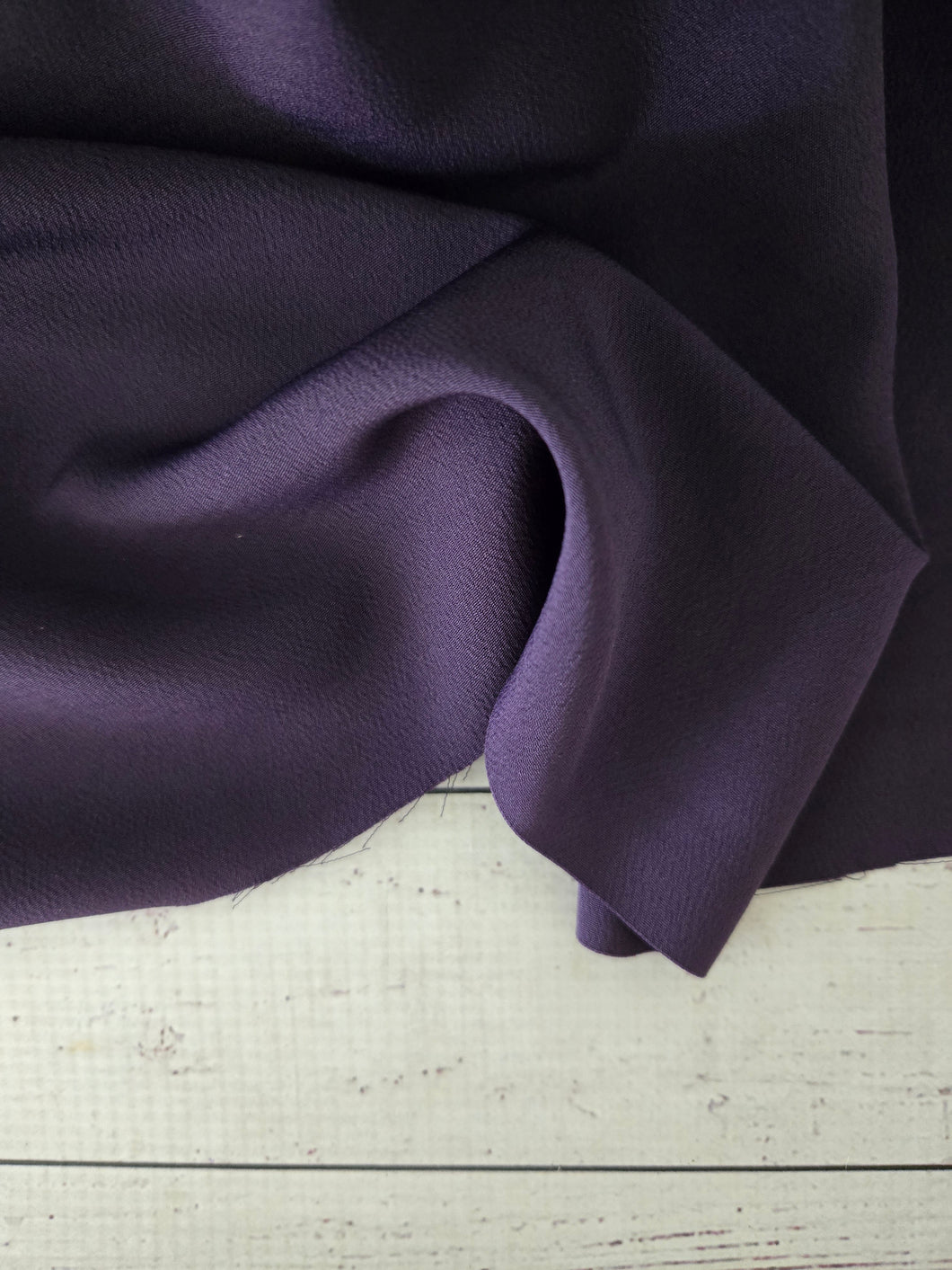 Solid Grape Silky Polyester {by the half yard}