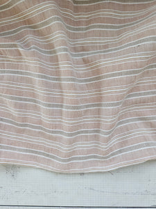 Muted Peach & Tan Striped Cotton Shirting {sold by the half yard}