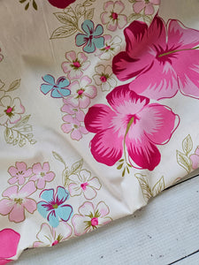 Tropical Hibiscus Floral Cotton Poplin {by the half yard}