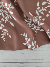 Brown Outline Stem Print {by the half yard}
