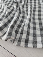 Black & White Gingham Gauzy Rayon Blend {by the half yard}