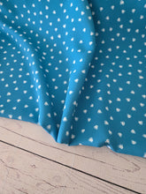 Summer Teal Scribble Dot Pinstripe Poly {by the half yard}