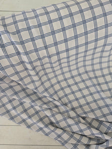 Exclusive Design- Light Taupe & Navy Plaid {by the half yard}
