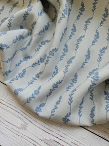 Exclusive Design- Frosted Mint & Stem Stripes Polyester Slub {by the half yard}