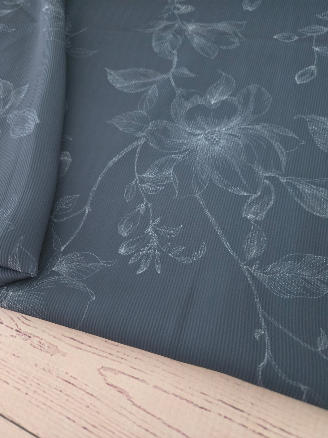 Dark Green Fine Floral {by the half yard}