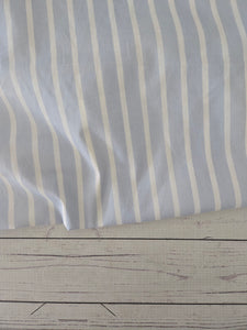 Crisp Blue & White Stripes Cotton Poplin {by the half yard}