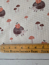 Hedgehogs & Mushrooms Swiss Dot Knit {by the half yard}