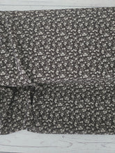 Petite Dark Brown Floral Crinkle Georgette {by the half yard}