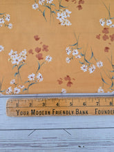 Mustard Daisy Floral Rayon Challis {by the half yard}