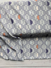 Exclusive Design- Dusty Blue Mod Circle Print {by the half yard}