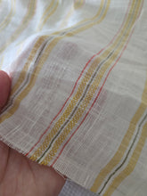 Natural & Yellow Stripes Cotton Gauze {by the half yard}
