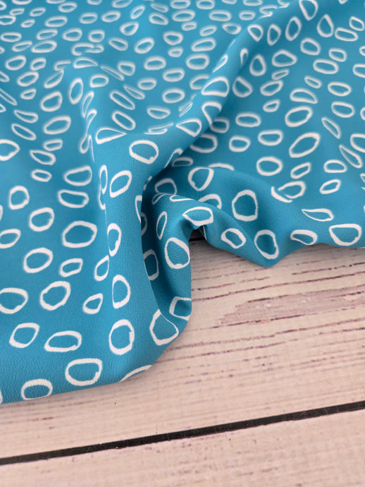 Exclusive Design- Viridian Green Abstract Circle Dots {by the half yard}