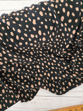 Black & Mocha Spots Silky Polyester {by the half yard}