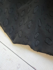 Black Flocked Spots Chiffon {by the half yard}