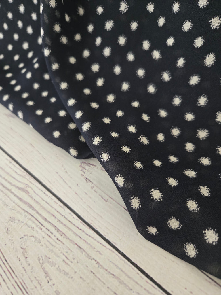 Darkest Navy Splotchy Dots {by the half yard} – Alyssa May Design