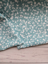 Chateau Green & White Petite Floral Opaque Petite Swiss Dot 100% Polyester {by the half yard}
