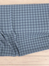 Shades of Teal Gingham Linen Look Poly {by the half yard}