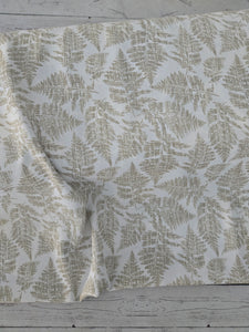 Exclusive Design- White & Khaki Fern Print {by the half yard}