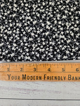 Black & Cream Petite Floral Print Misc. Poly {by the half yard}
