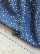 Dark Denim Random Dot Print {by the half yard}
