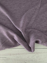 Solid Heathered Mauve Medium Weight Stretch French Terry Knit {by the half yard}