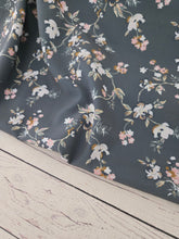 Dusty Dark Green Floral Print {by the half yard}