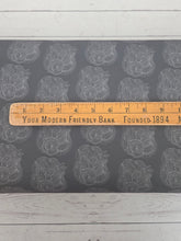 Dark Green Fine Block Print Linen Look Poly {by the half yard}