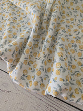 Soft Yellow Petite Floral Crinkle Georgette {by the half yard}