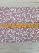 Dusty Mulberry Vining Print Linen Look Poly {by the half yard}