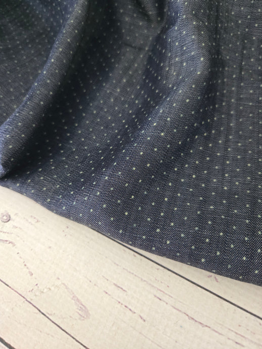 Pin Dot Tencel Chambray Blend {by the half yard}