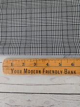 Black & White Plaid Textured Polyester {by the half yard}