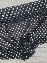 Navy & Gold Foil Dot Chiffon {by the half yard}